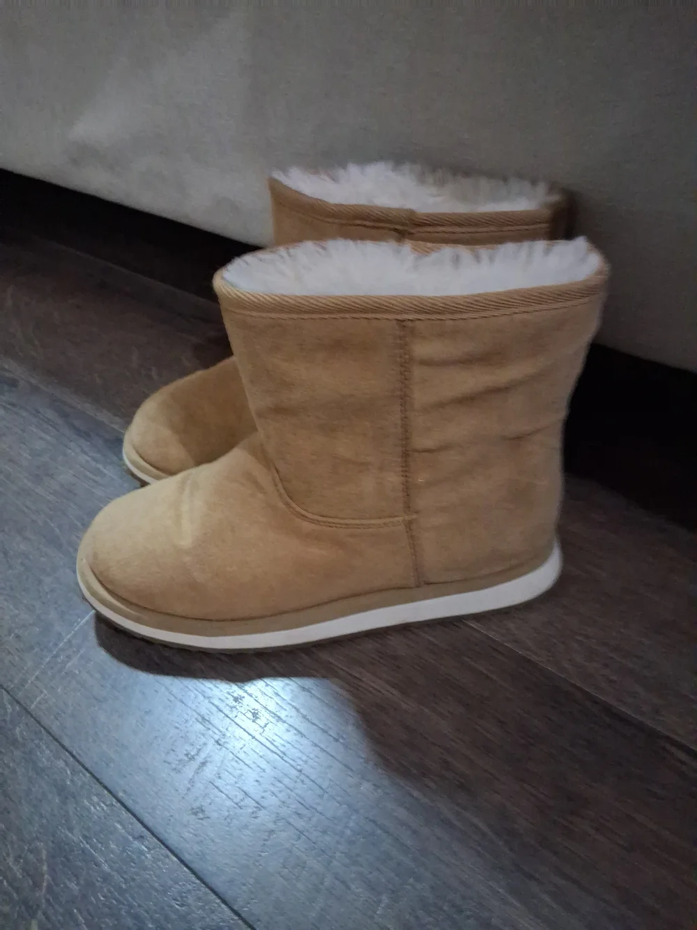 Girls Cozy Warm Everyday Boot Tan Size 2